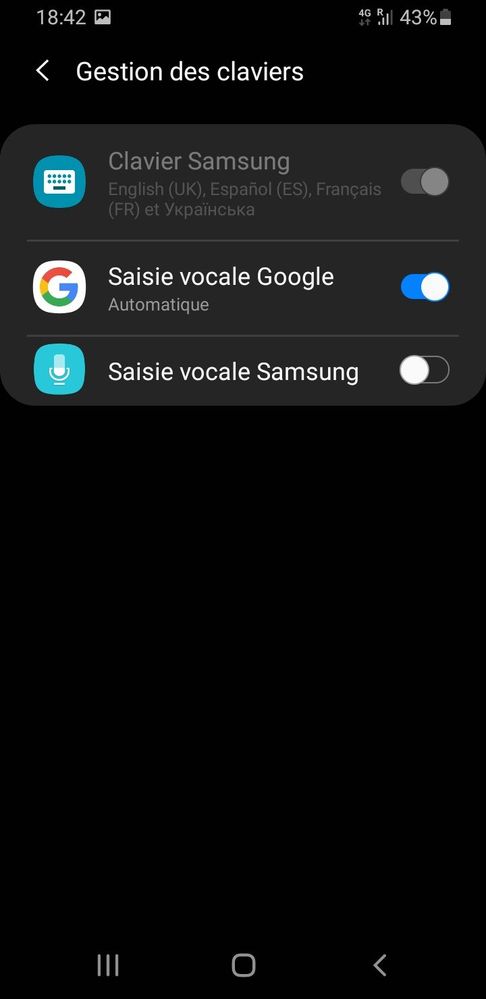 Résolu : Problème saisie vocale par défaut S9 - Samsung Community