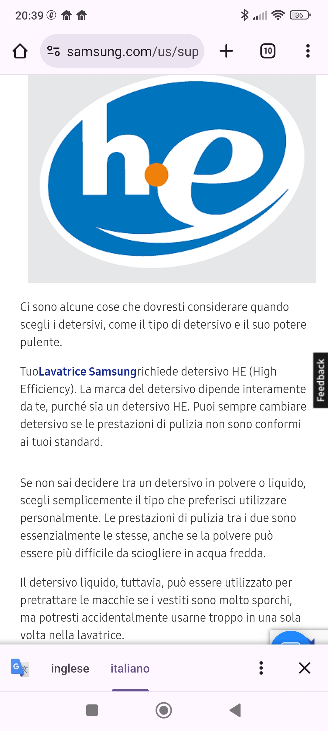 Lavatrici Bespoke con ecodosatore -- quale detersivo HE
