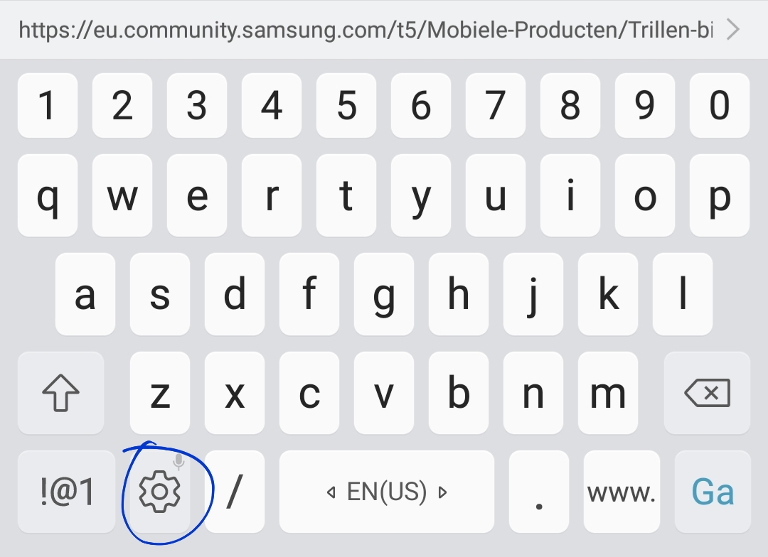 Trillen bij typen - Samsung Community