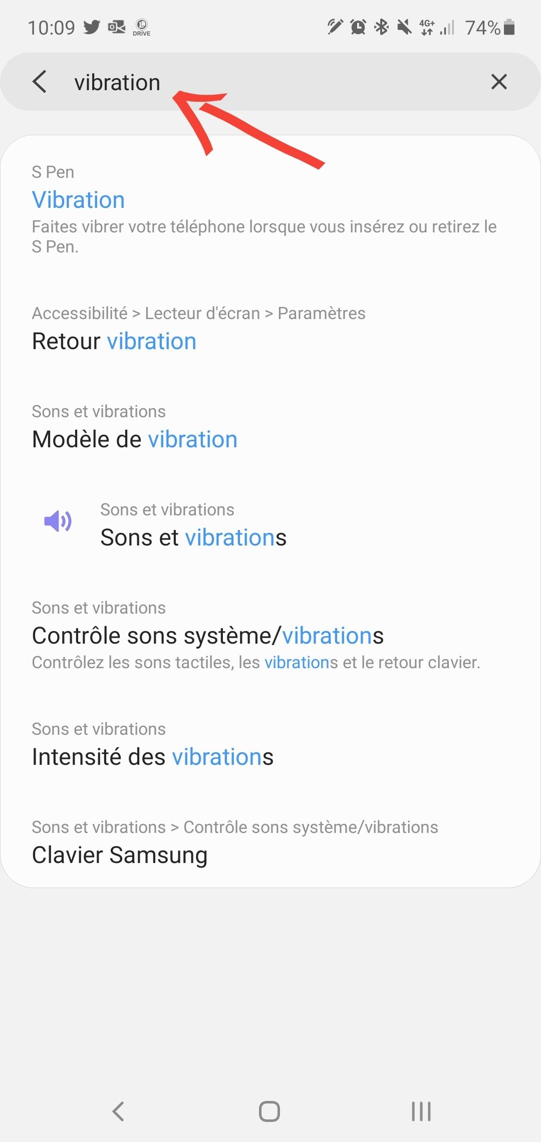 vibration clavier - Samsung Community
