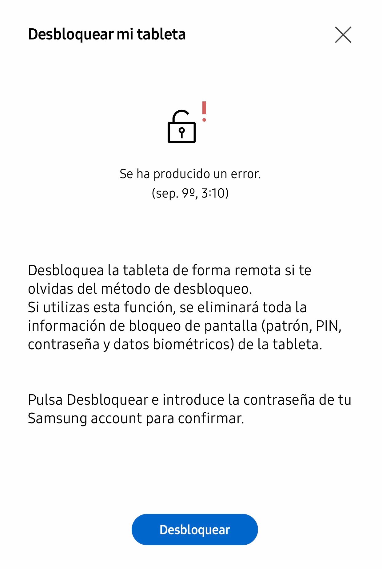 Solucionado: Samsung Galaxy Tab A Error con la contraseña - Samsung  Community