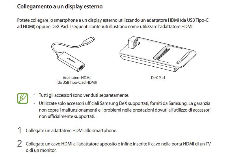 samsung dex non funziona sul monitor - Samsung Community