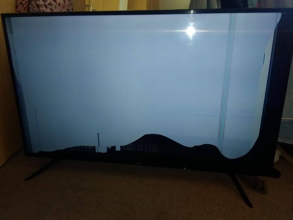 Solved: Samsung UHD 4k 6000 series television screen completely distorted.  - Samsung Community