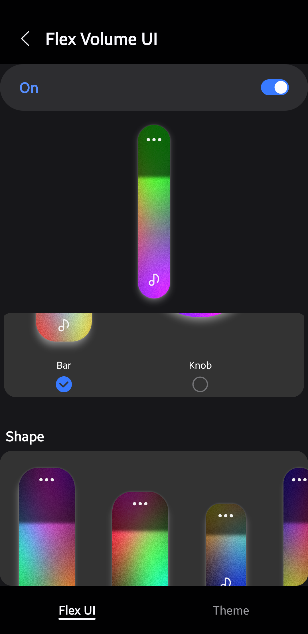 New volume slider (animated) graphics via GoodLock - Samsung Community