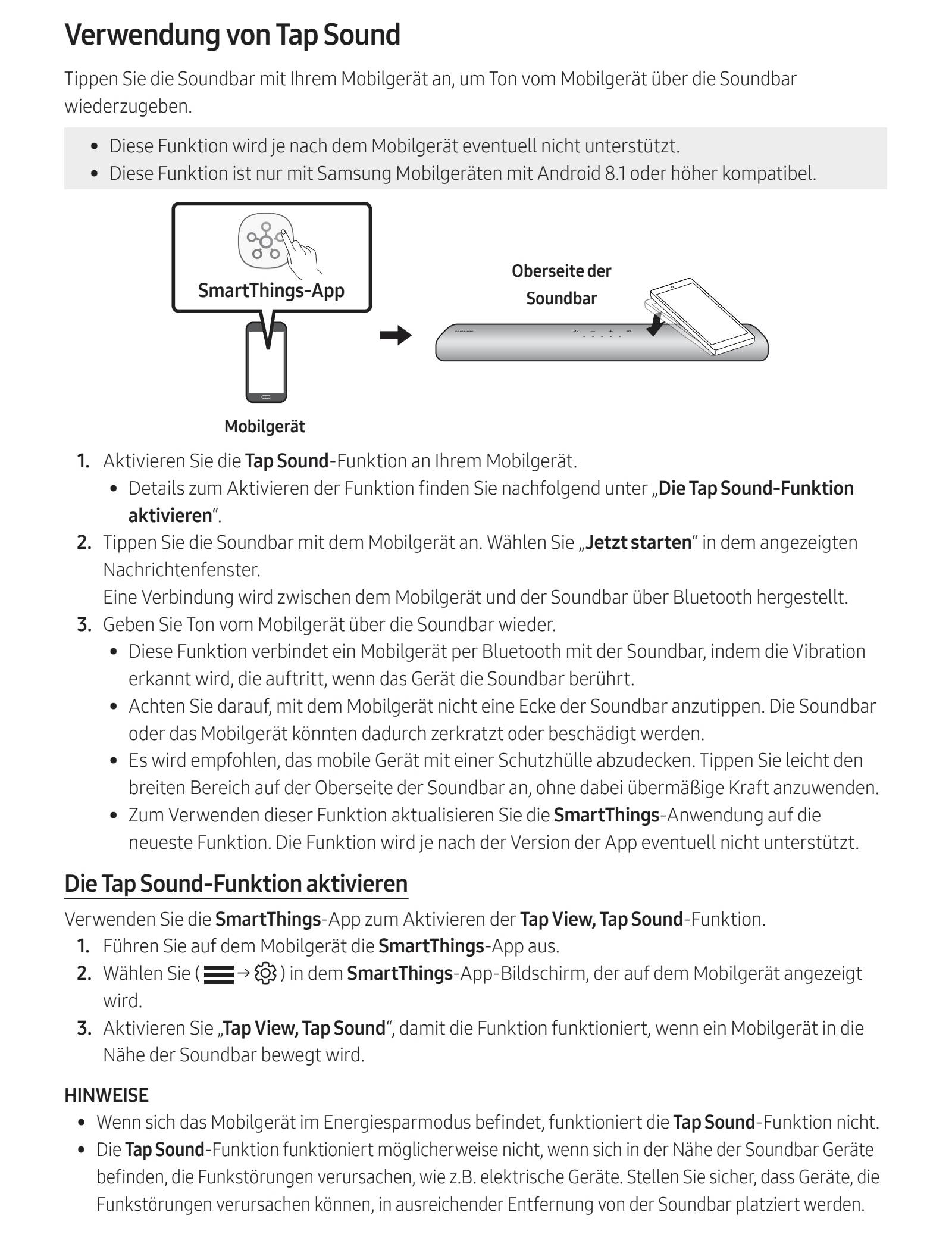 Soundbar 3.0 JW-S50A "Tap Sound" - Samsung Community