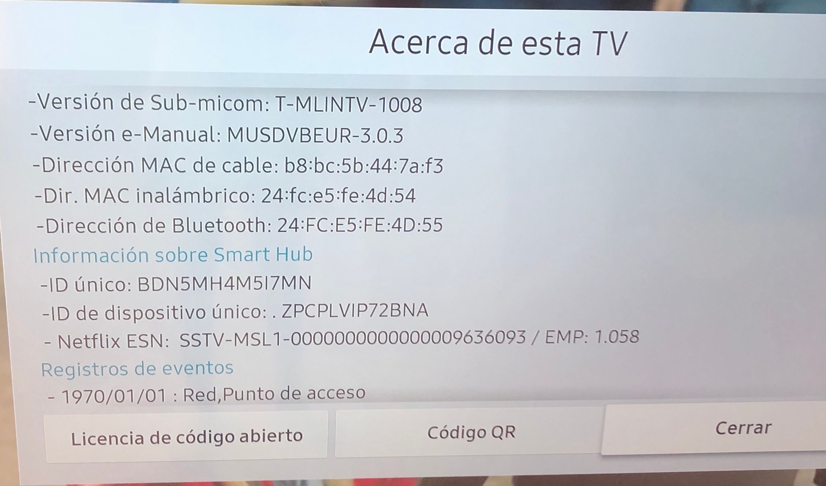 Solucionado Error 107 Samsung Community