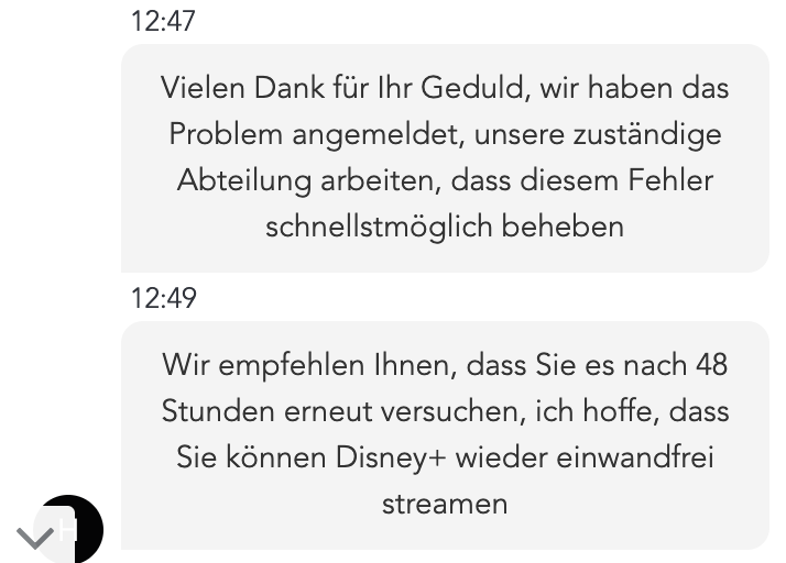 Disney Plus auf Samsung TV "no services agreement found" Samsung