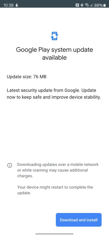 Google Play update.