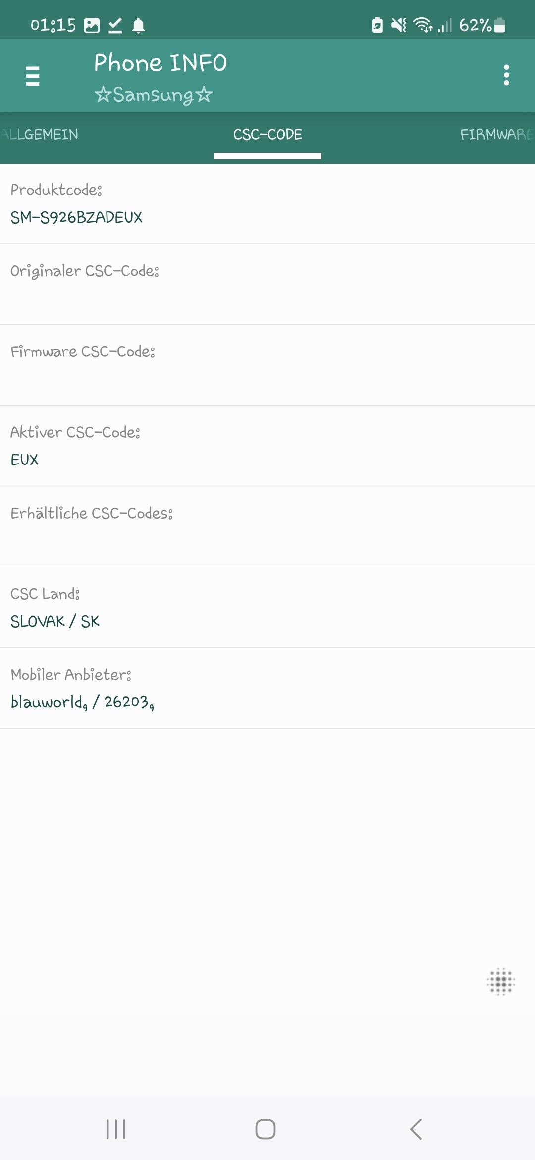 Wie erkenne ich was für ein Ländercode/Branding mein Samsung hat ...