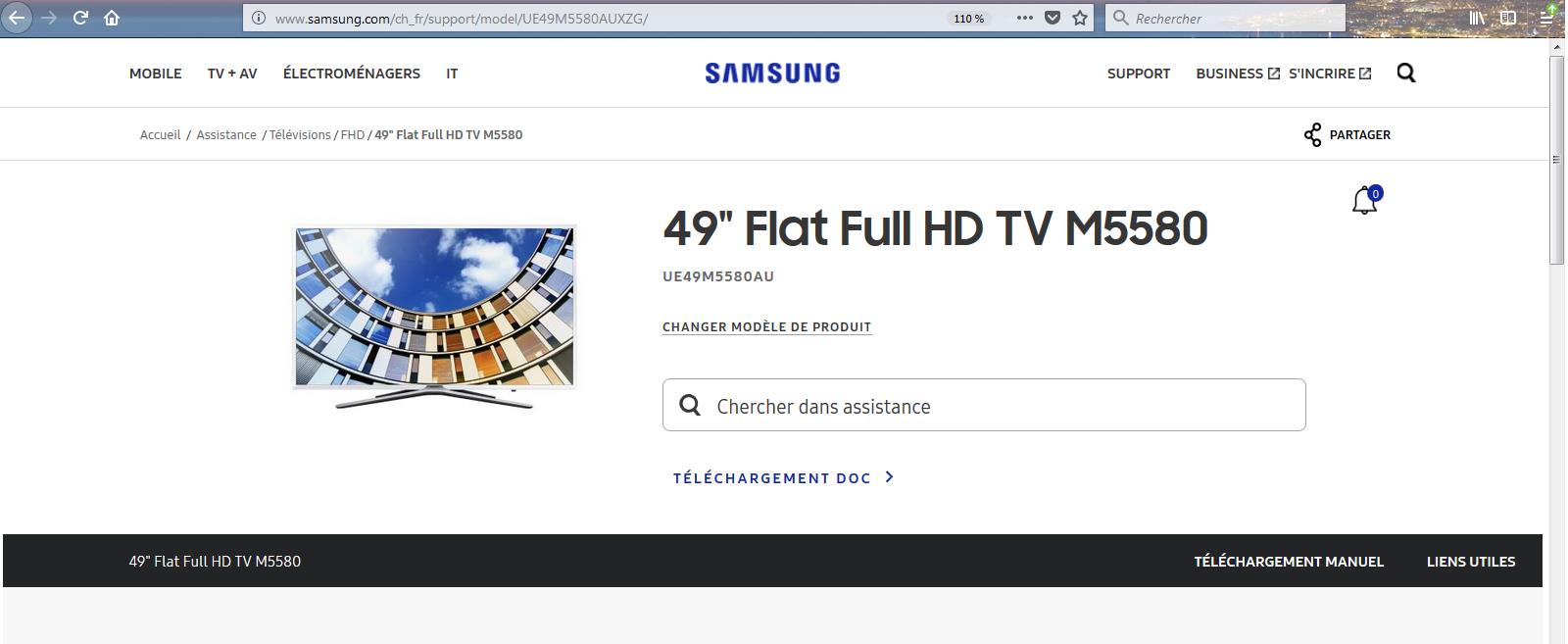 TV UE49M5580 Downgrade du firmware Samsung Community