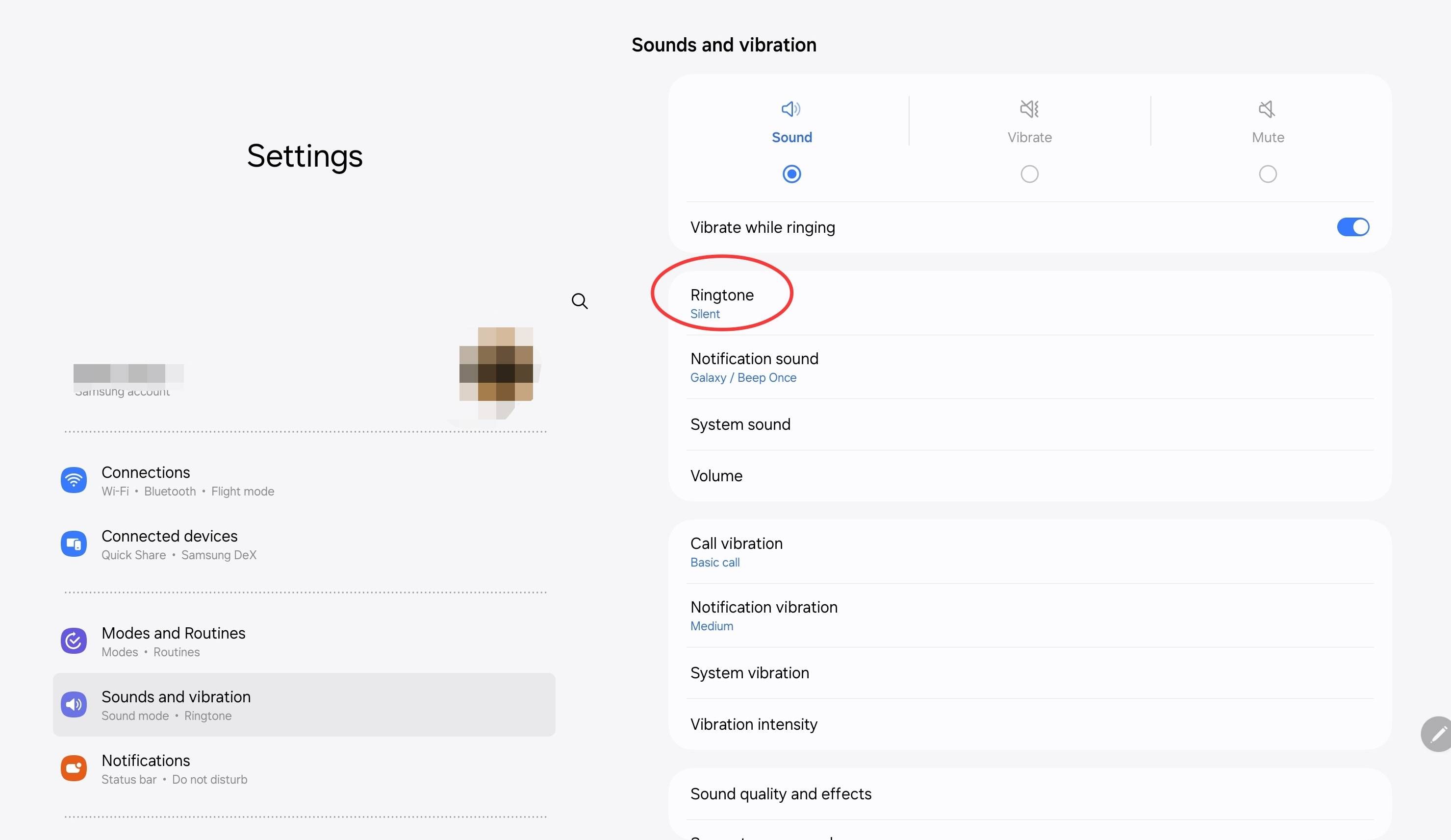 Ringer sound off only - Samsung Community