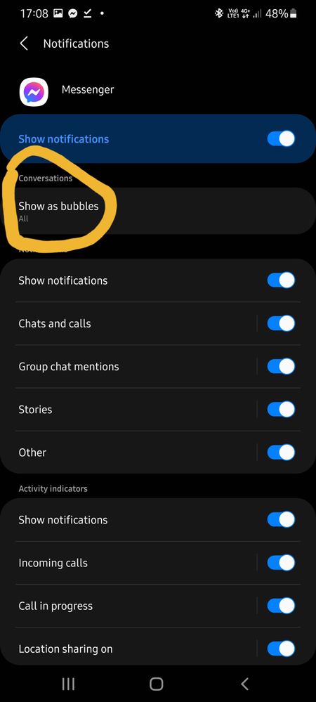 Solved: Facebook chat heads/bubbles. - Samsung Community