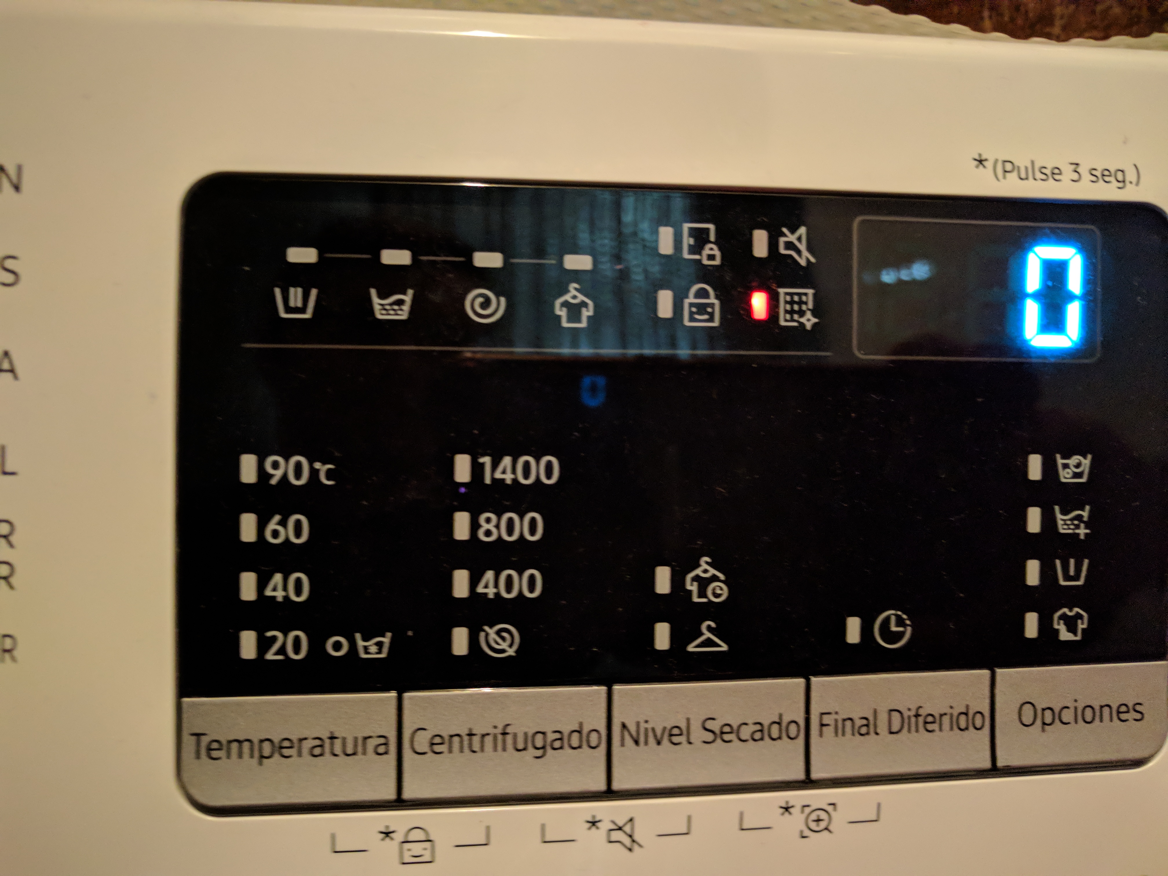 Solucionado: Error en display lavadora wd80m4 - Samsung Community