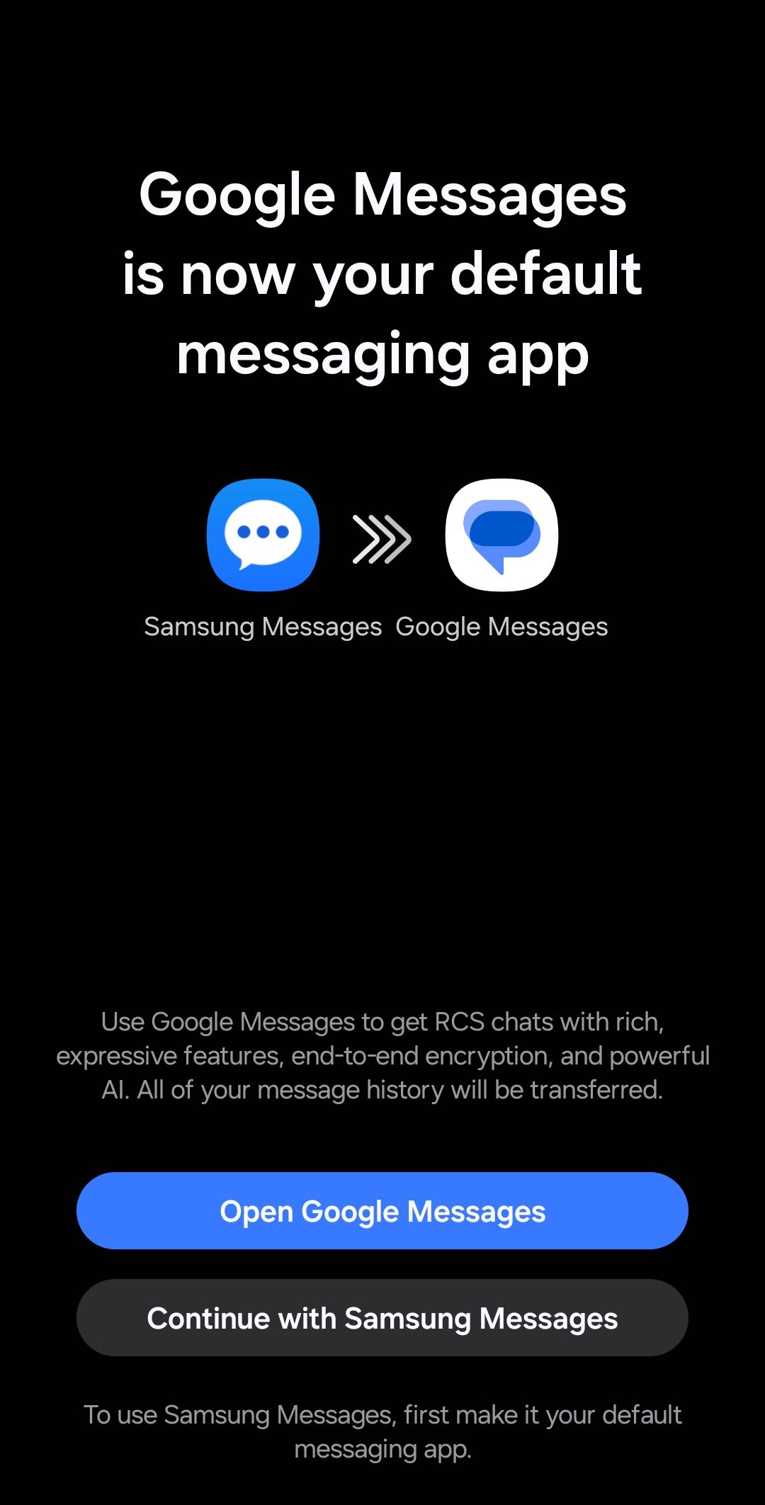 changer son message sur samsung