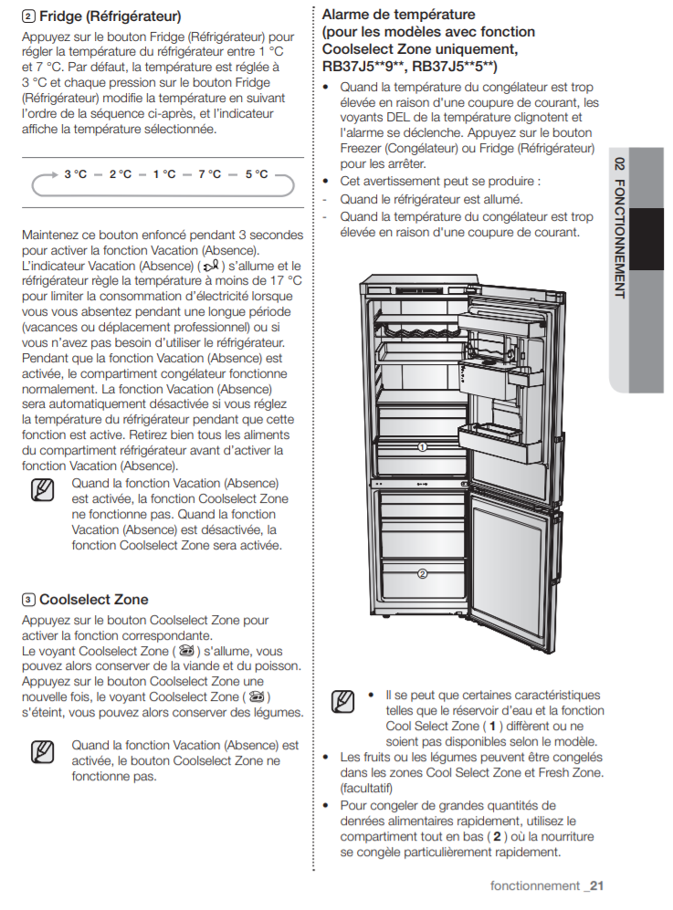 Resolu Probleme De Congelation Bac A Legumes Rb37j5000ww Samsung Community