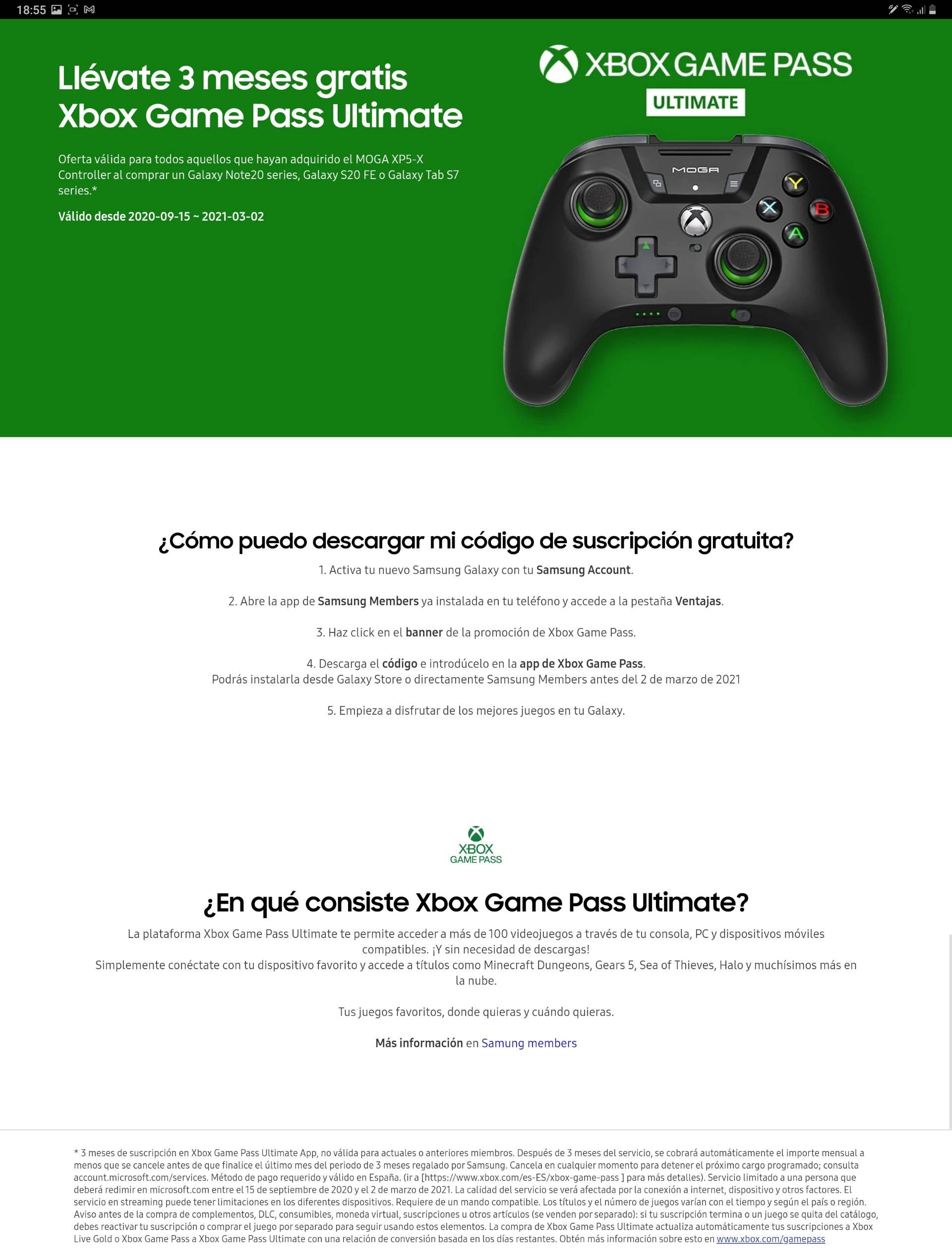 Solucionado: No funciona joystick mando Moga con Xbox Game Pass - Samsung  Community