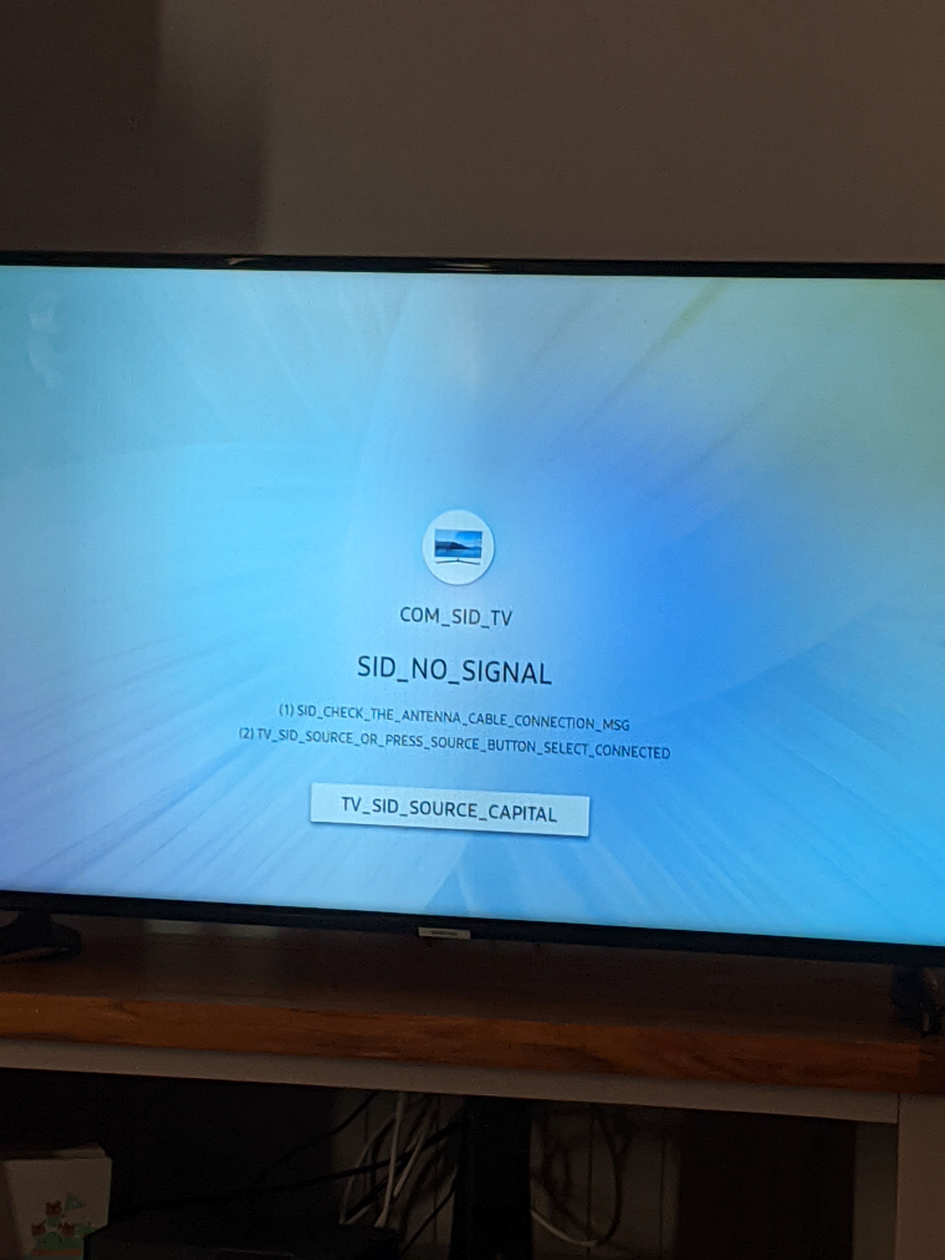 Error SID_no_signal - Samsung Community