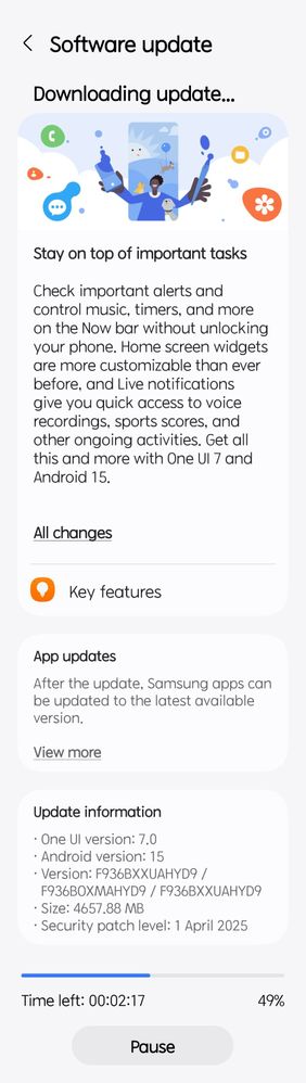 FOLD4 AND 15-ONE UI 7.0 Screenshot_20250507_201025_Software update.jpg
