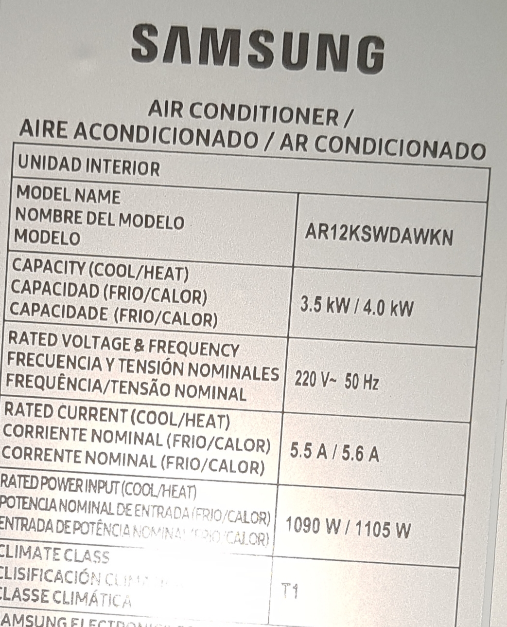 Solucionado: aire acondicionado smart home - Samsung Community