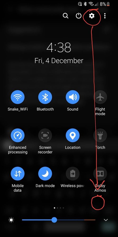 Settings Button On Notification Pulldown - Samsung Community