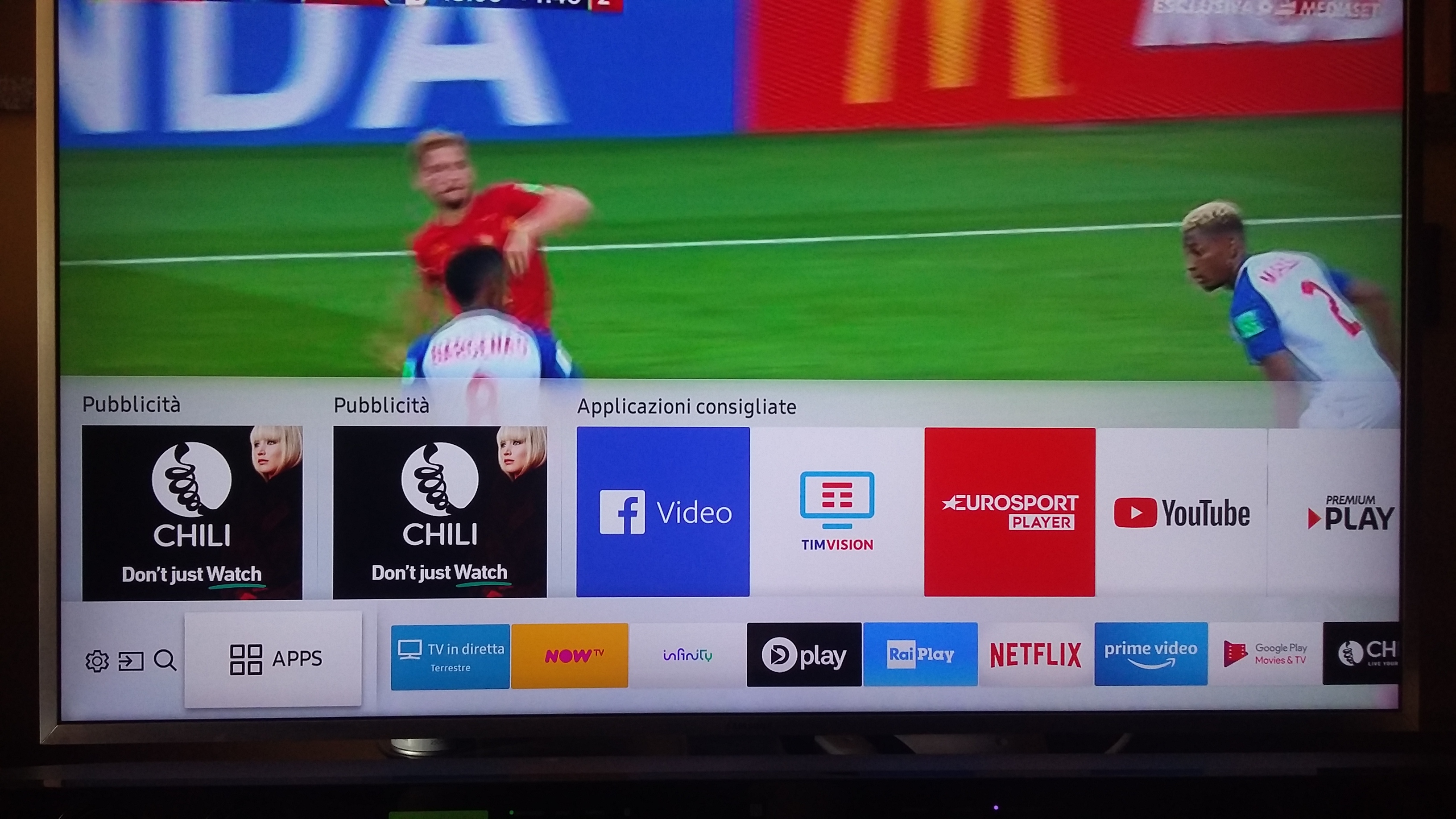 Sulla mia smart TV 6400 non riesco eliminare pubblicità Chili . Invio foto  - Samsung Community