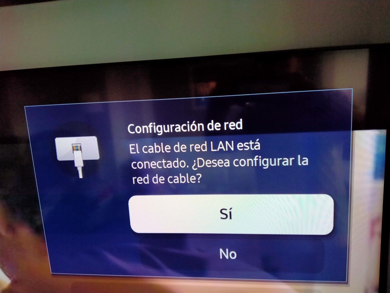Salta el aviso de cable LAN desconectado siempre Samsung Community