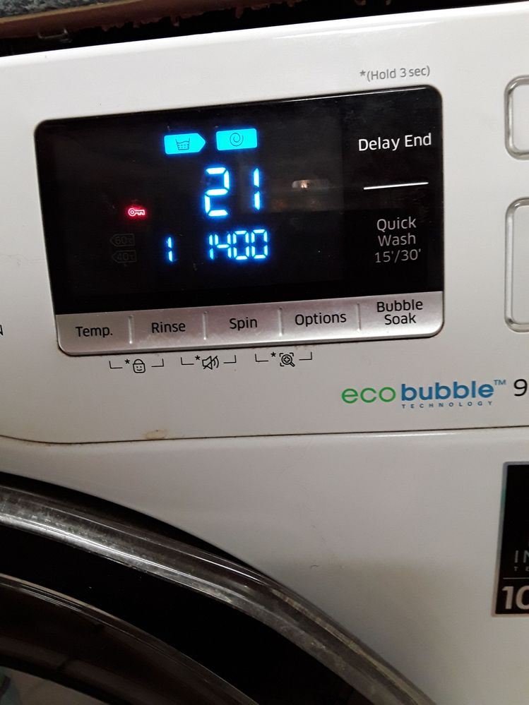 Eco Bubble washing machine door stuck - Samsung Community
