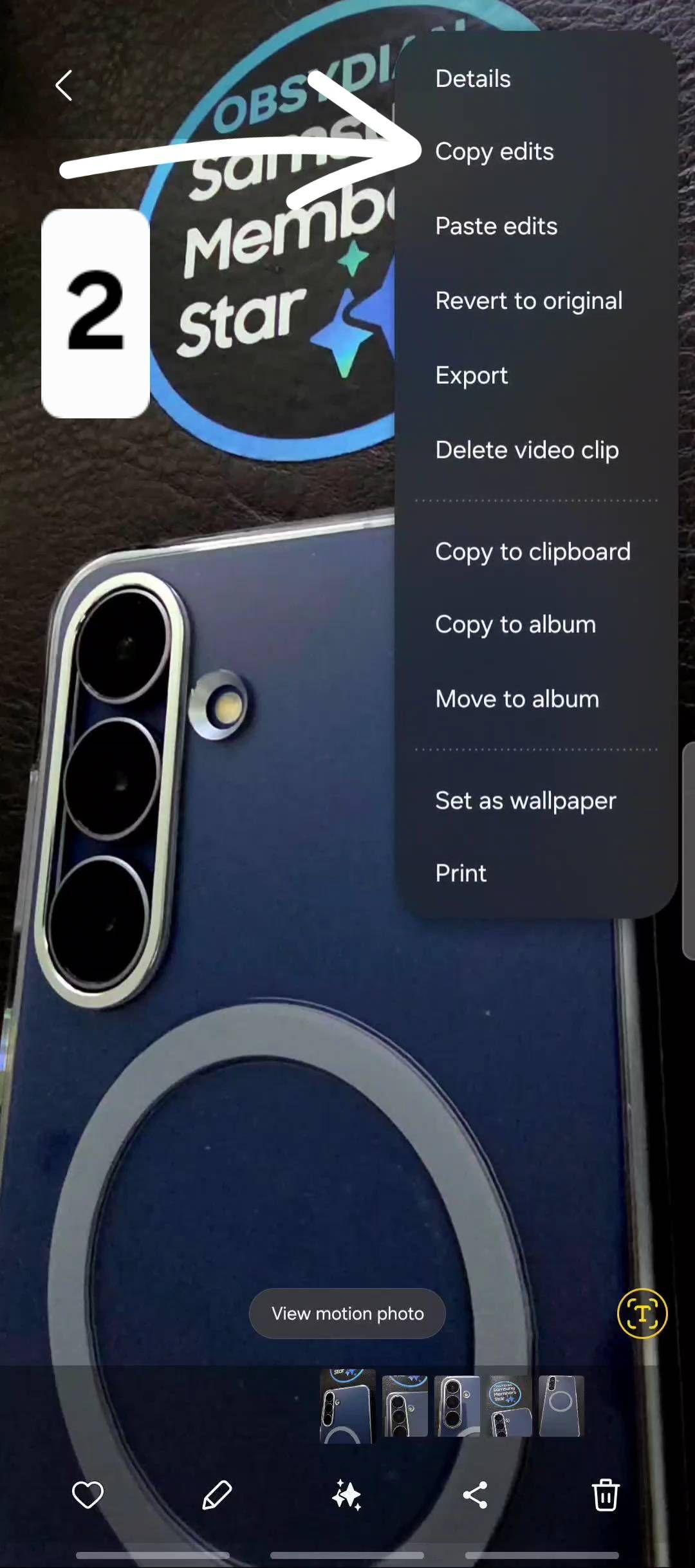 Samsung Gallery, Copy and paste your edits - Samsung Community