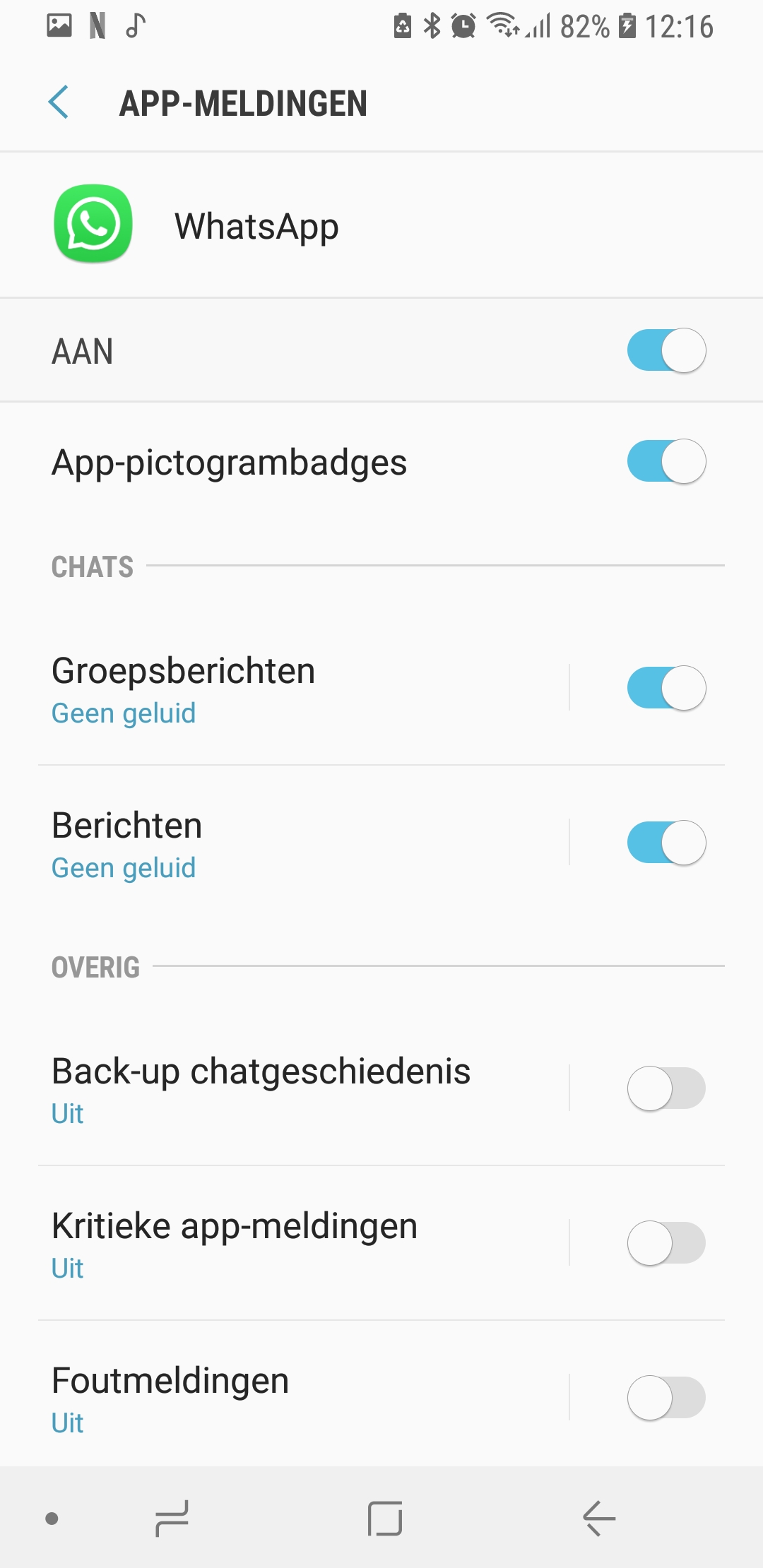 Galaxy S8 uitschakelen meldingen voor Whatsapp Samsung Community