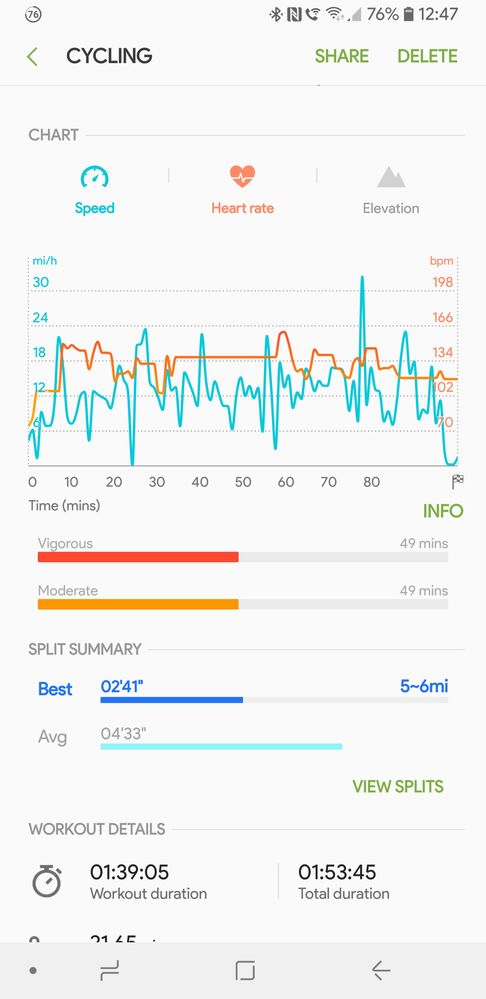 heart rate samsung health