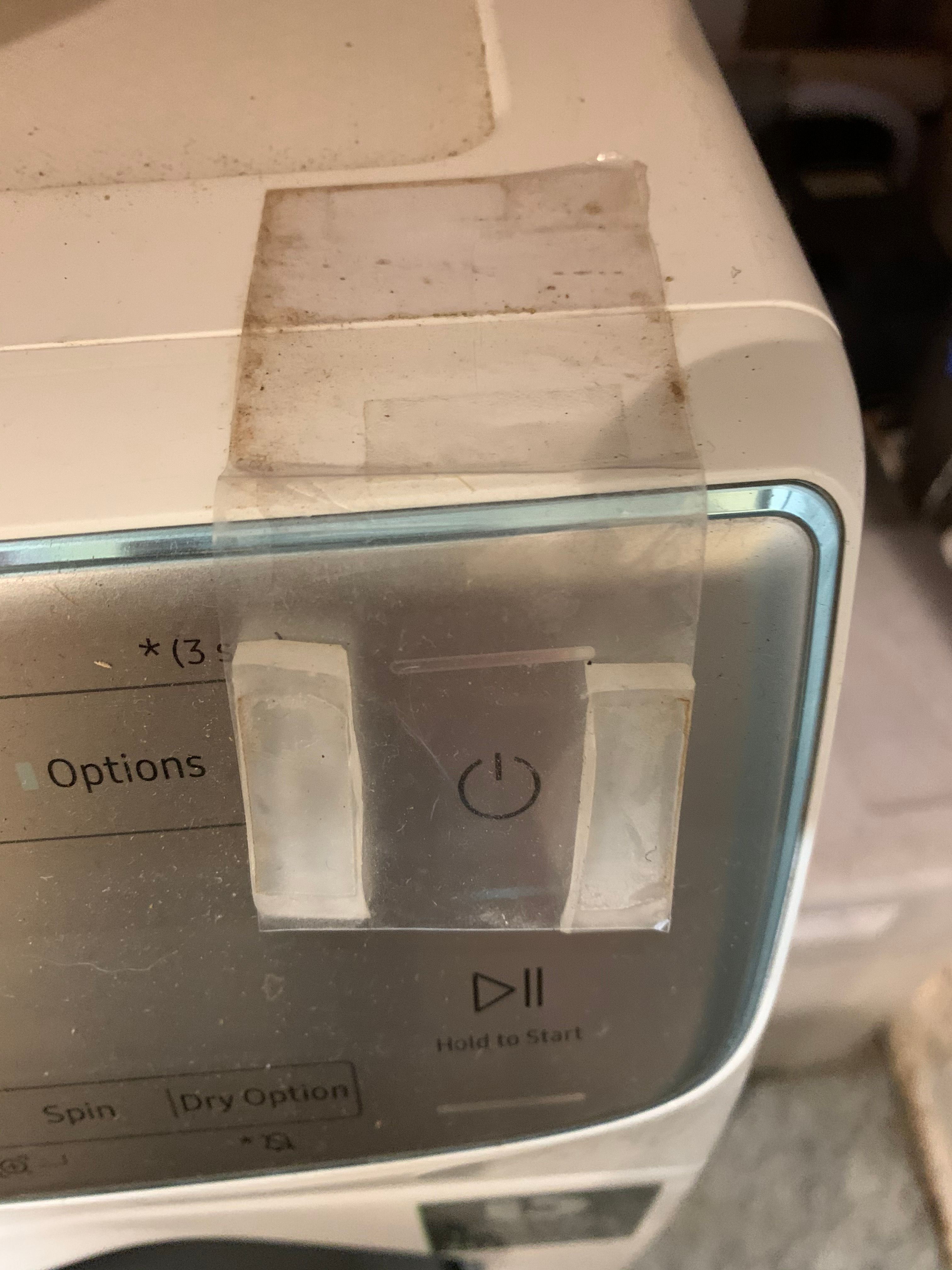 Power button on washing machine keeps getting knocked. Samsung Community