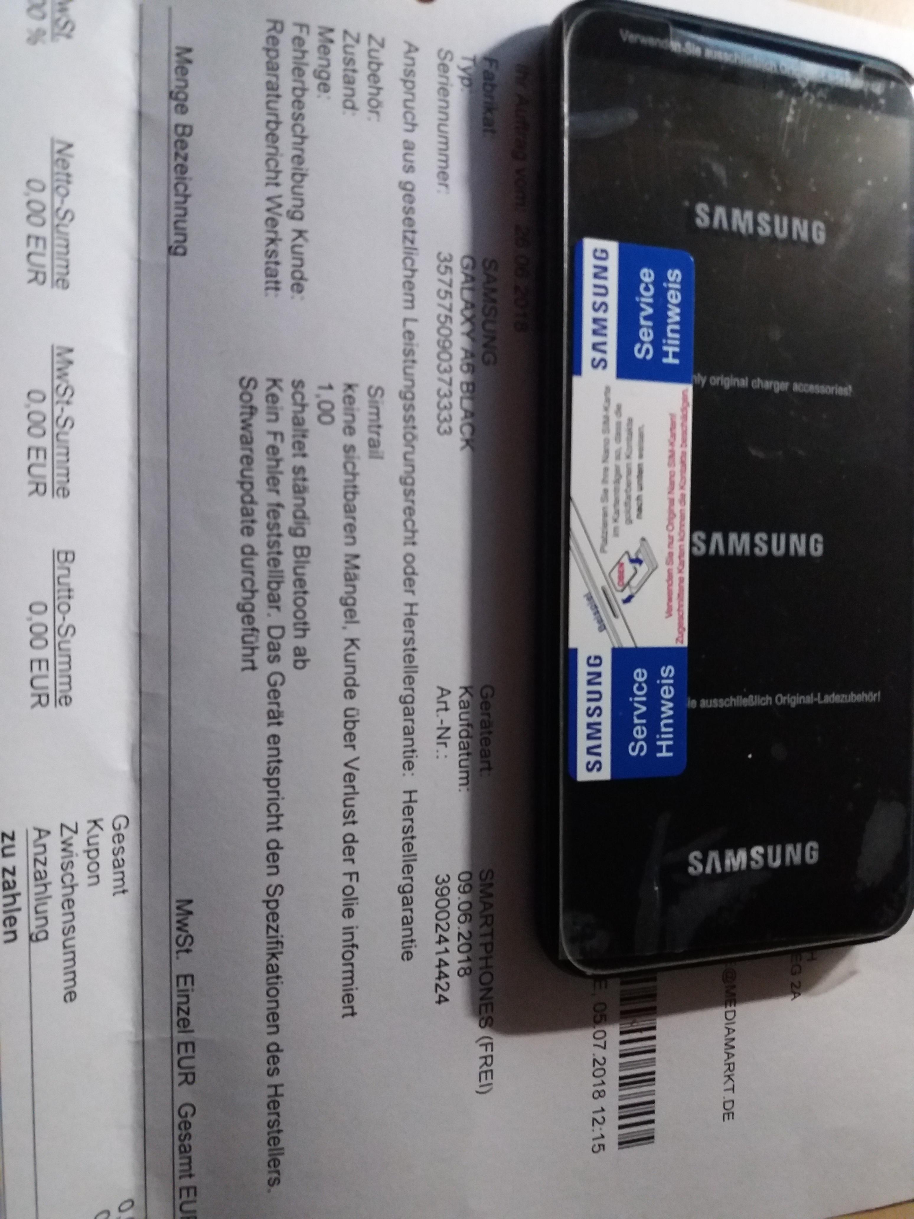 Galaxy A6 Bluetooth lässt sich nicht einschalten - Samsung Community