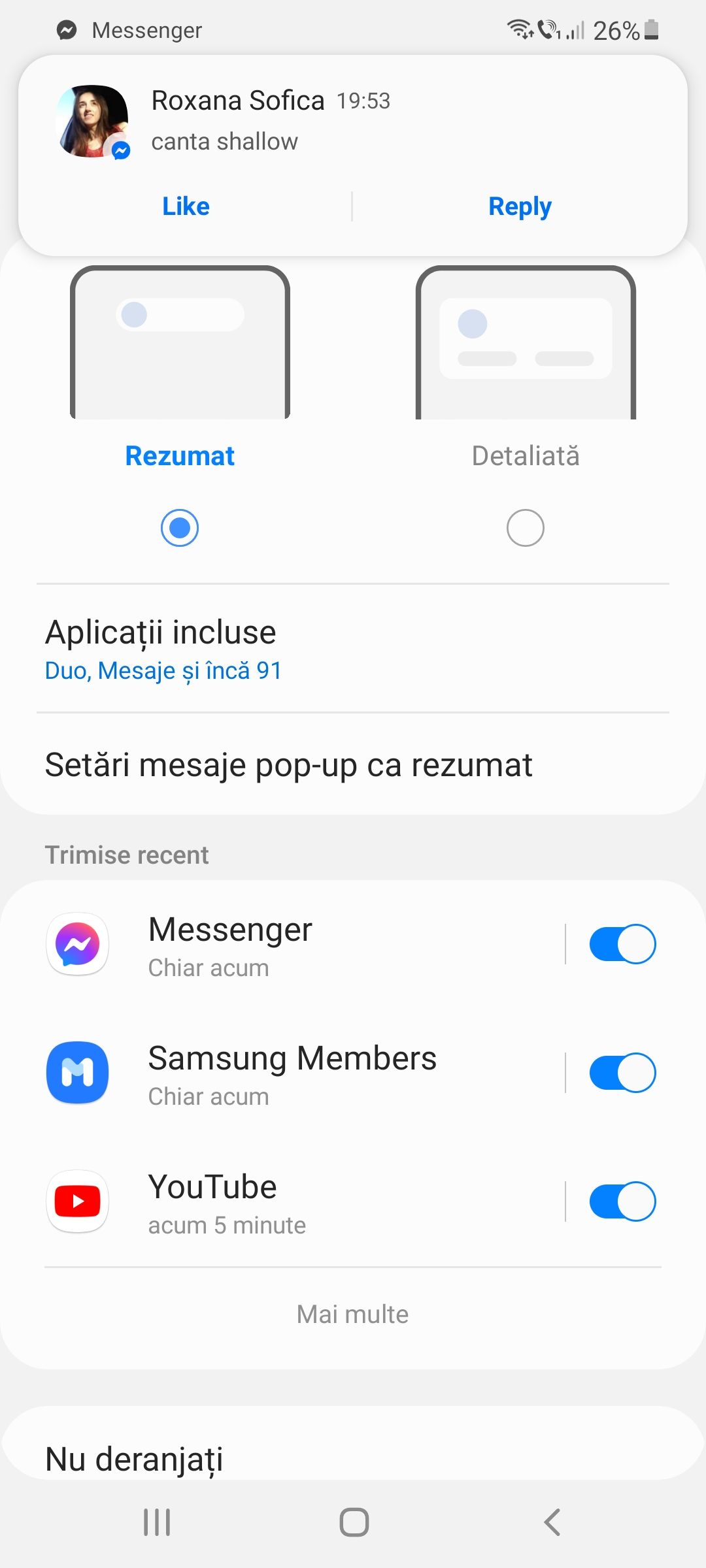 mesaj pop up messenger - Samsung Community