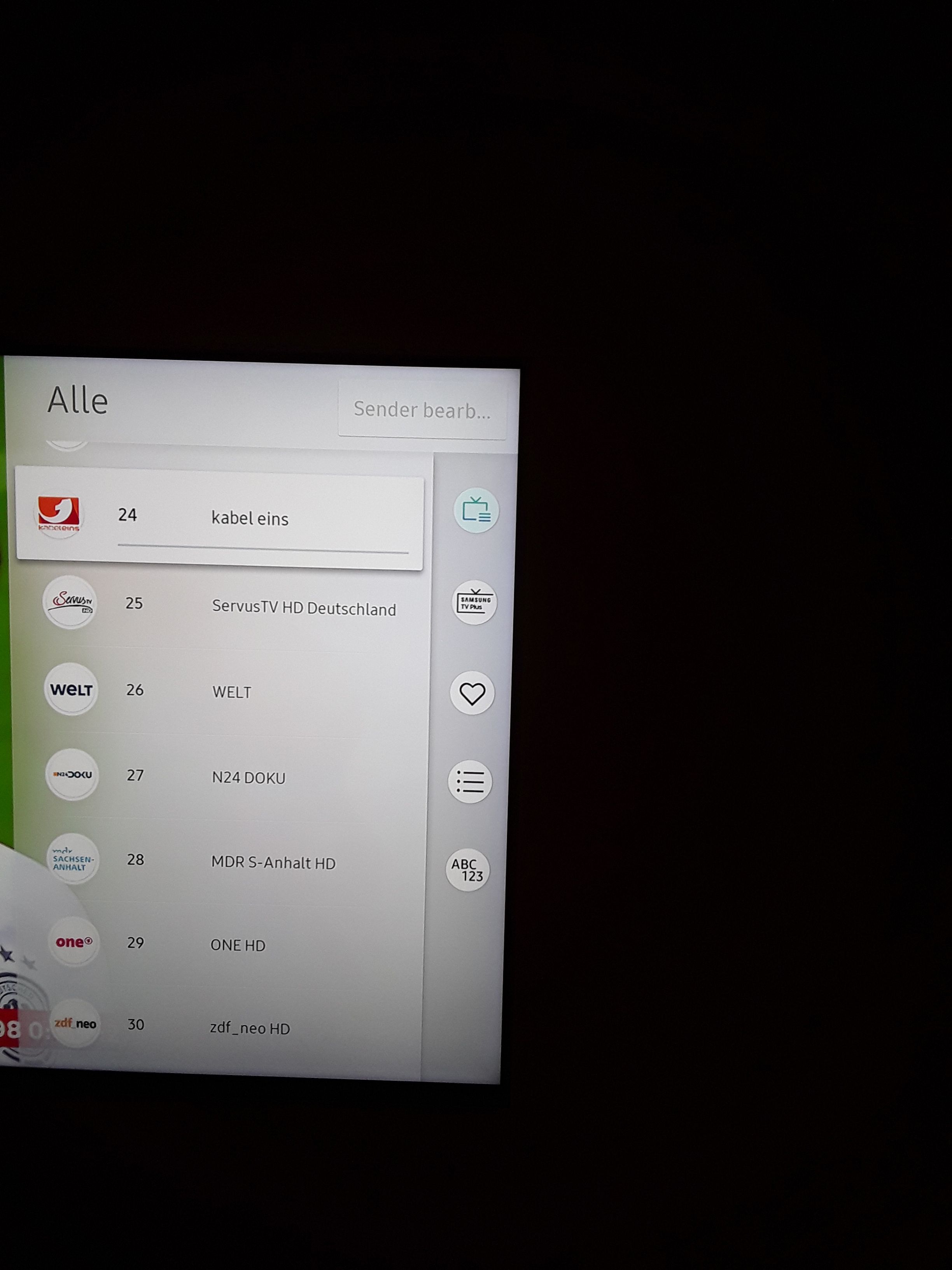 Senderempfang deaktiviert/Grau, senderliste bearbeiten auch deaktiviert
