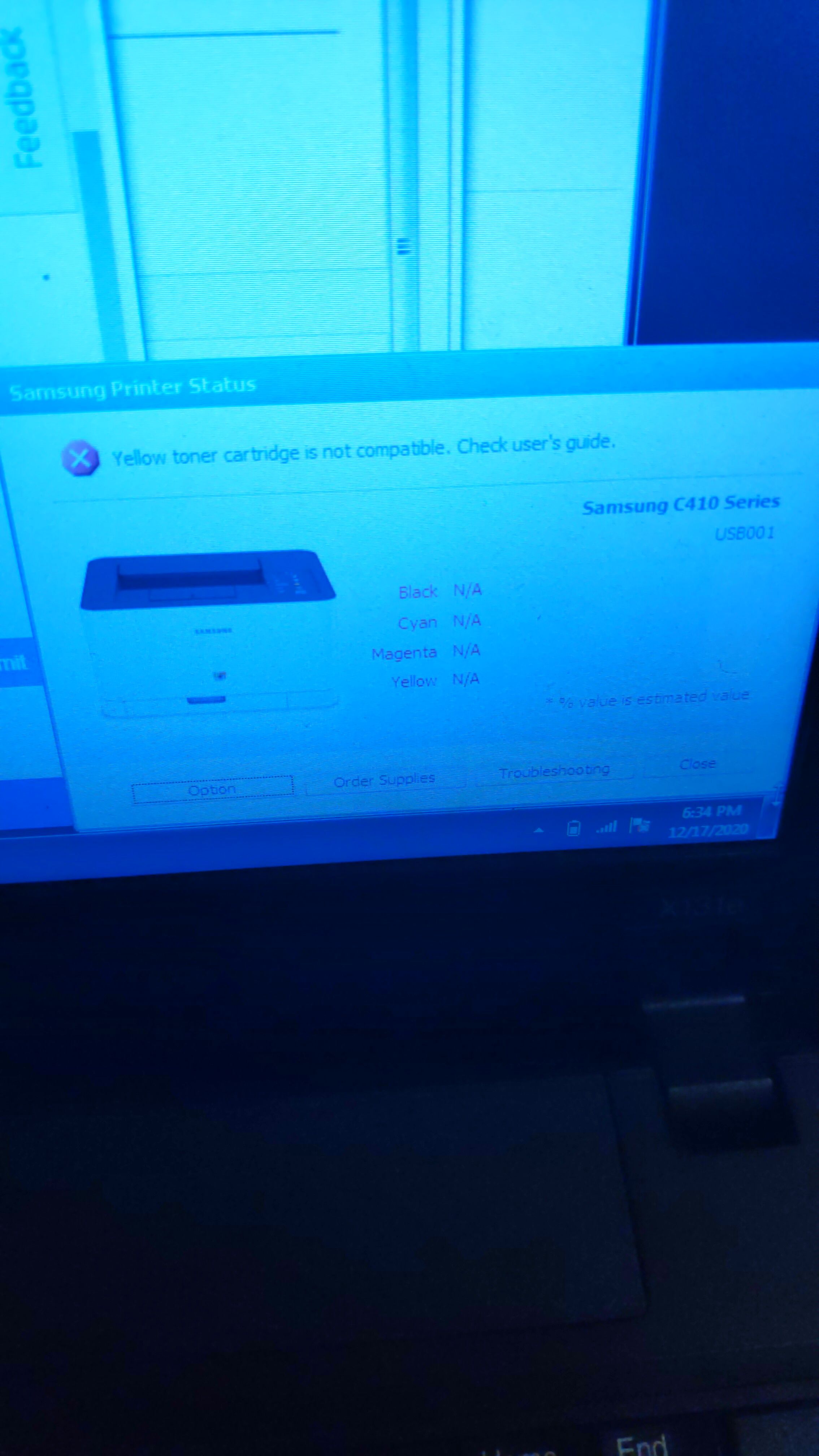 Solid red status light on Samsung Xpress C410W printer - Samsung Community