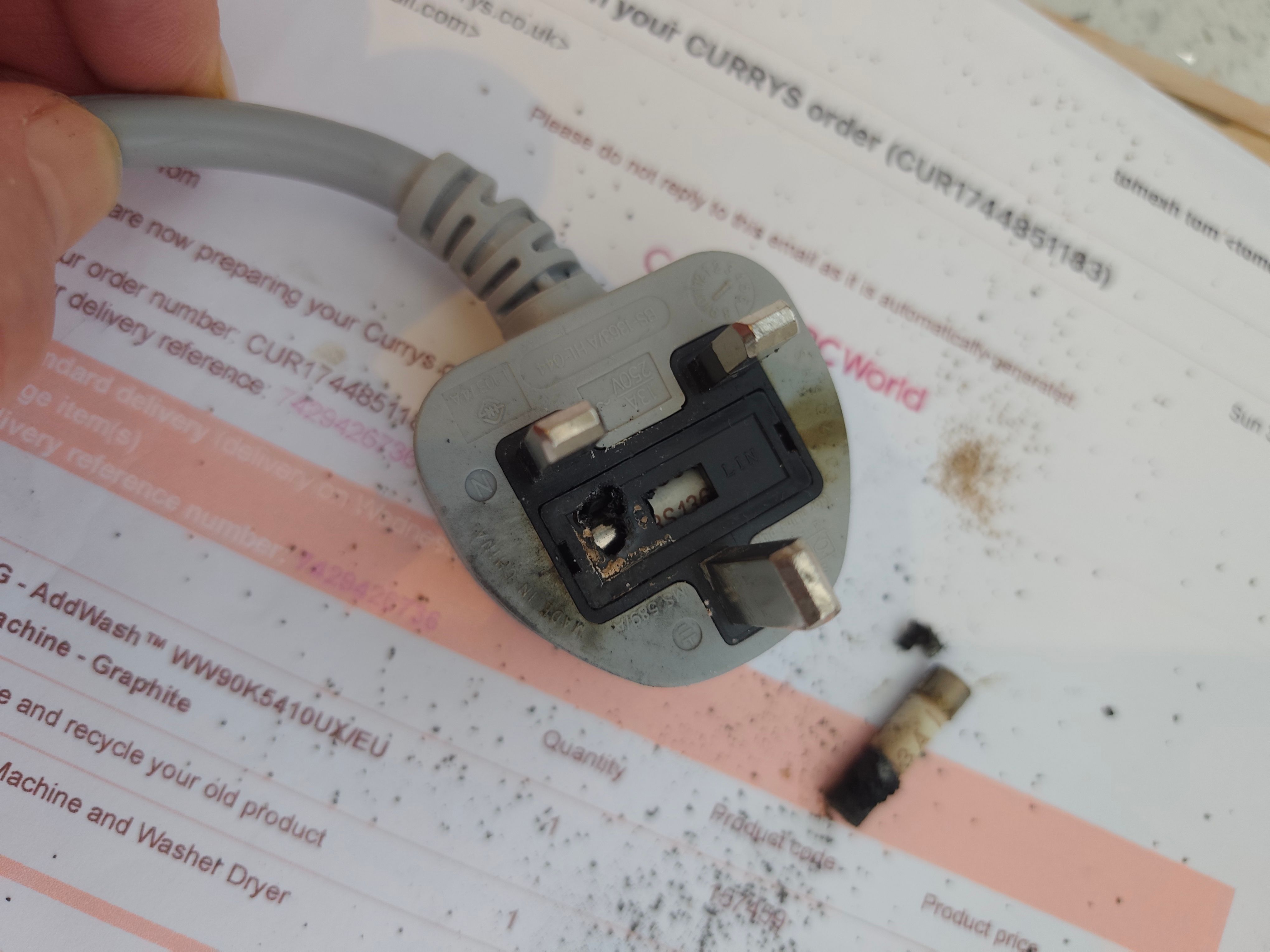 Solved: Ecobubble Plug Fire - Samsung Community