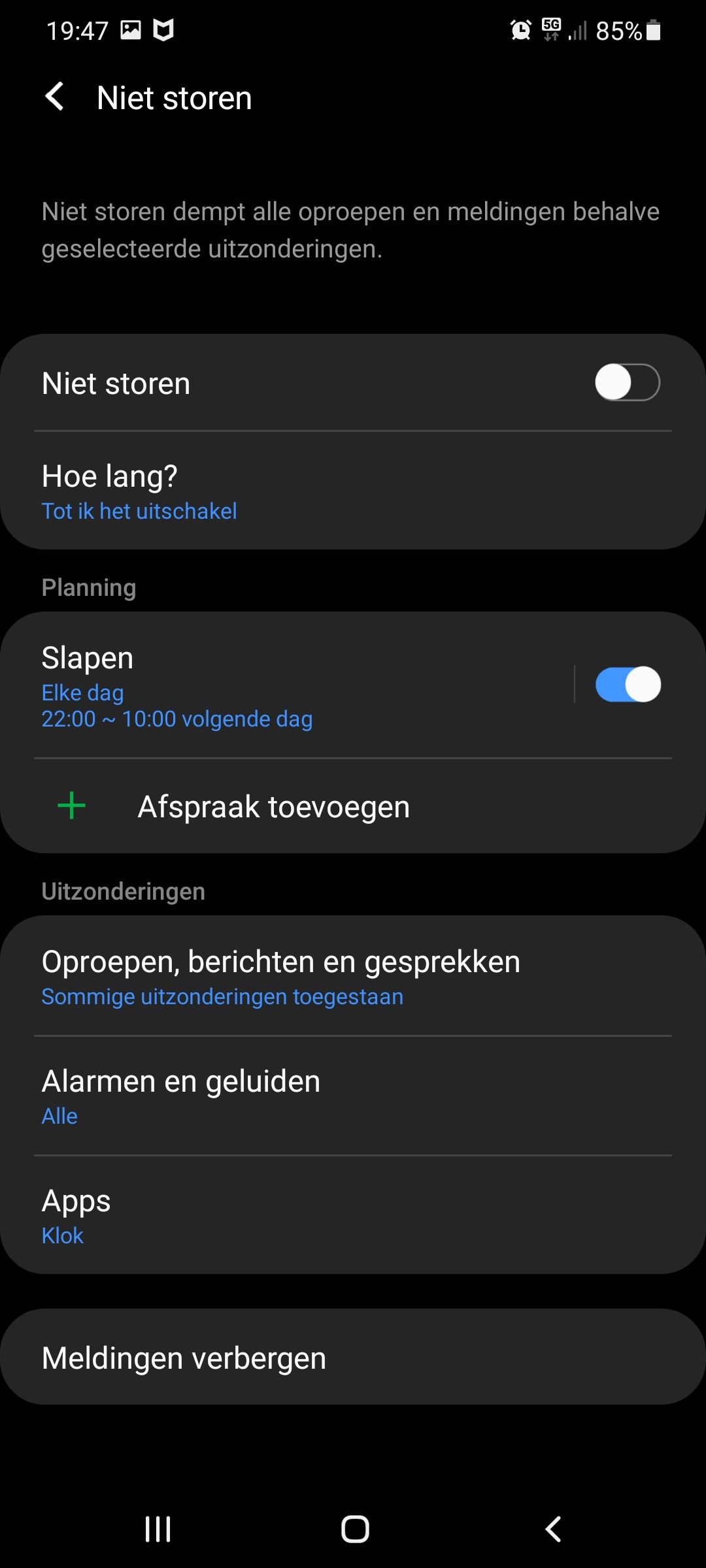 Opgelost: Samsung S20 Ultra+ Alarm meldingen en Niet storen - Samsung  Community