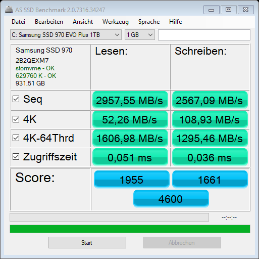 Samsung SSD 970 EVO Plus (1TB): low write speeds - Samsung Community