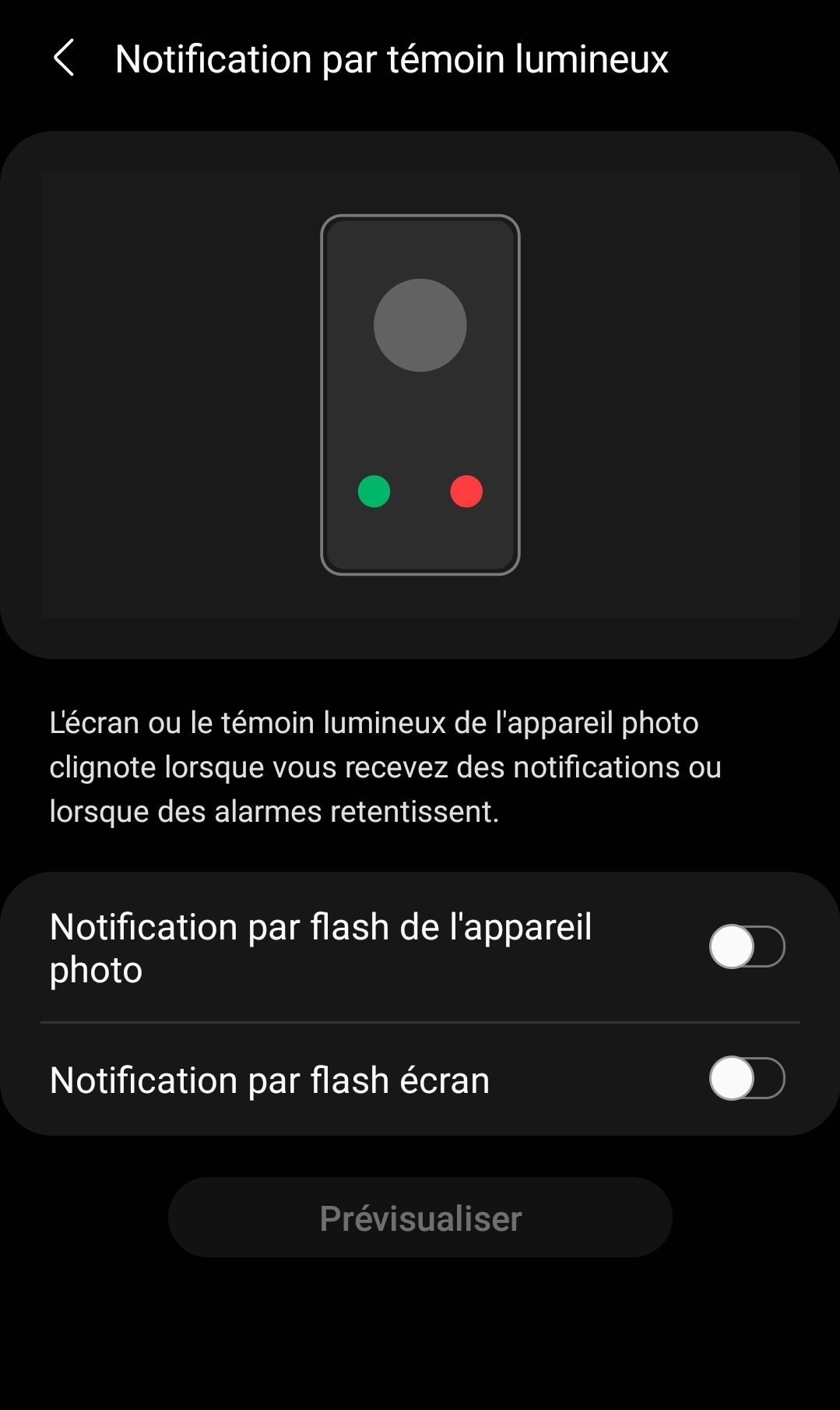 samsung s20 notification light