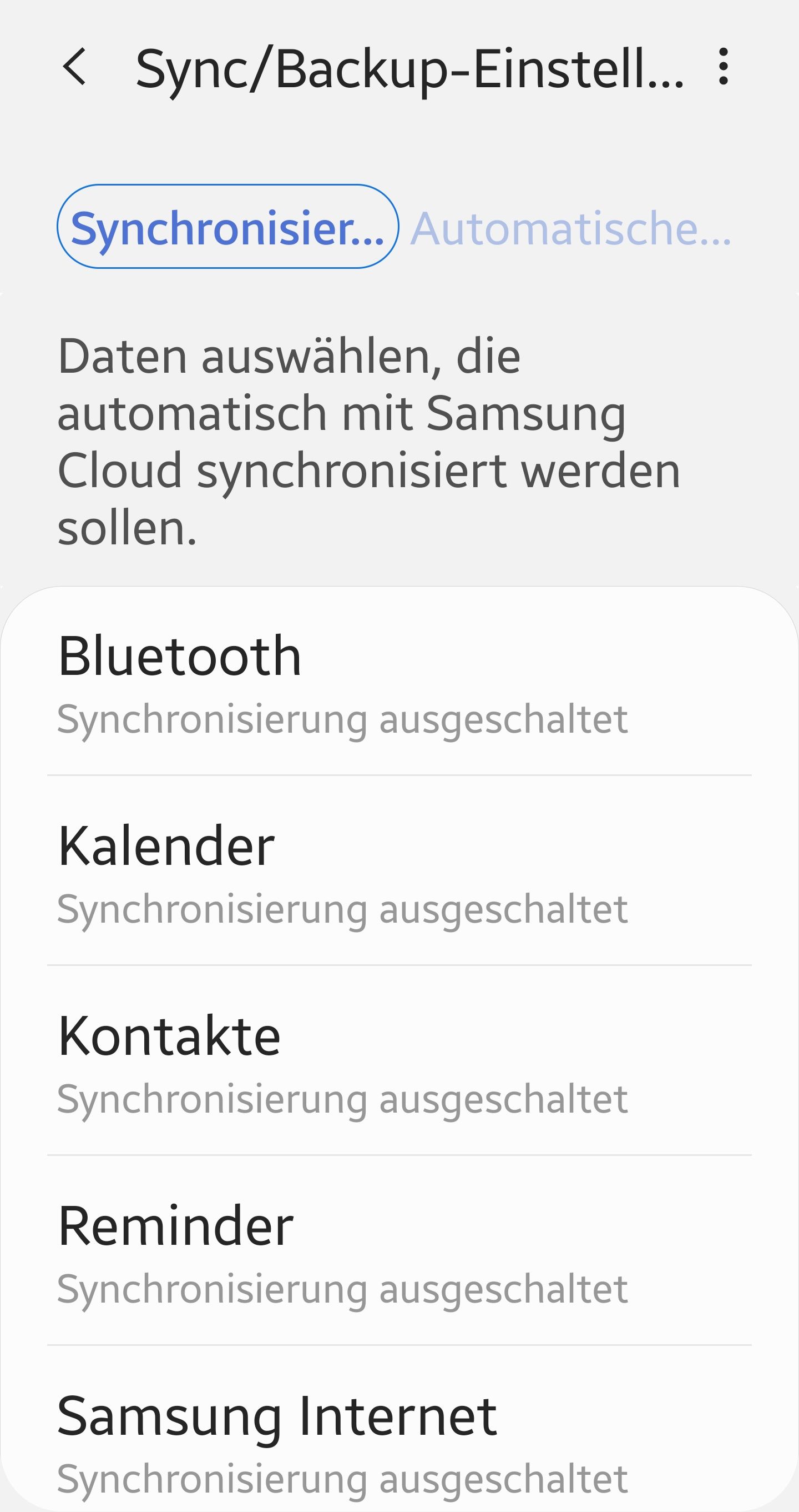 Gelöst: Samsung Sync/ Autom. Synchronisation - Samsung Community