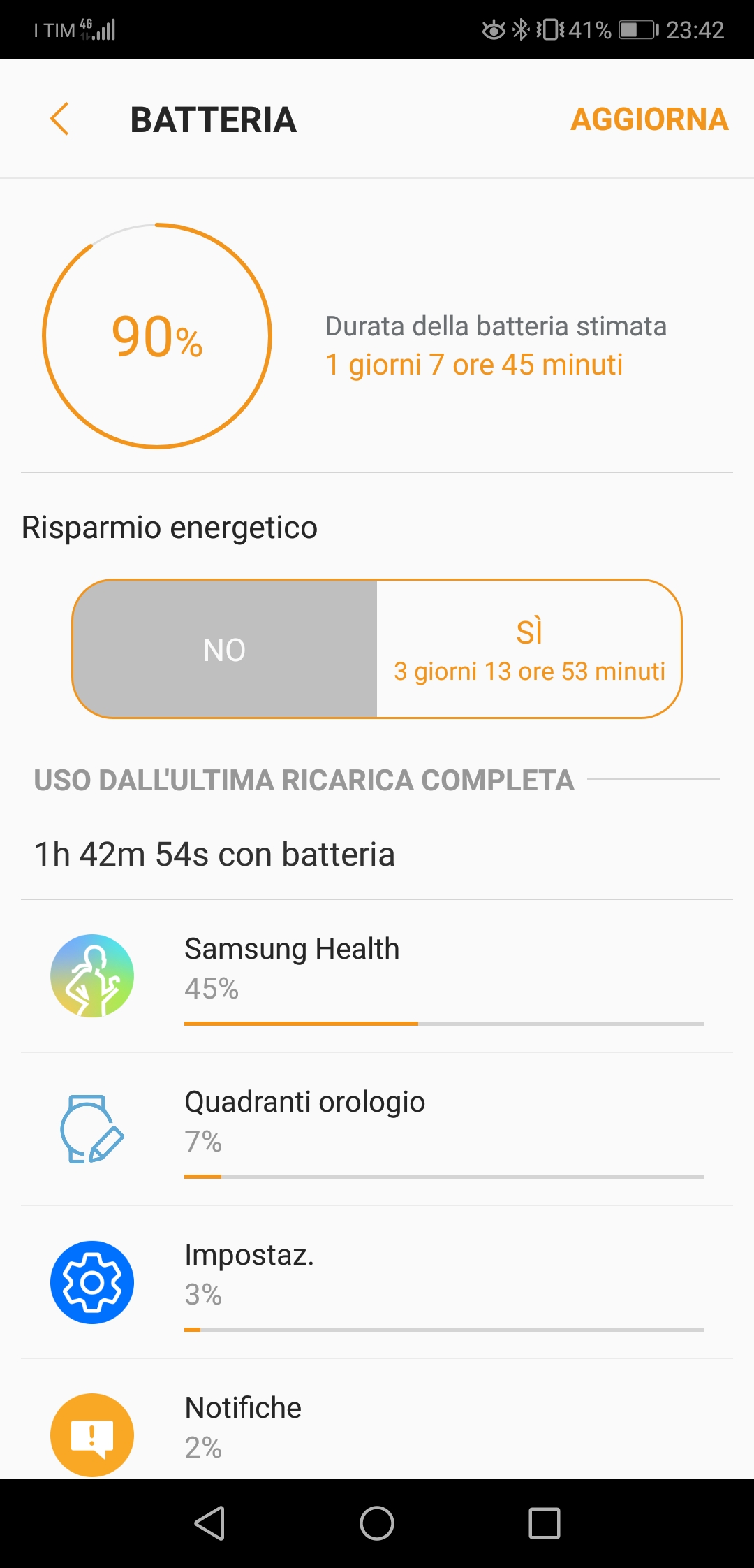 Risolto Durata batteria galaxy watch Samsung Community