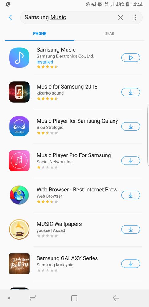 Solved: Play all music copied to my Music folder on Galaxy S8 - Samsung  Community