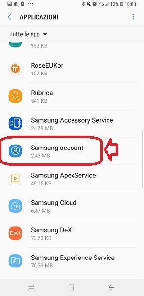 Samsung account - elaborazione non eseguita - Samsung Community