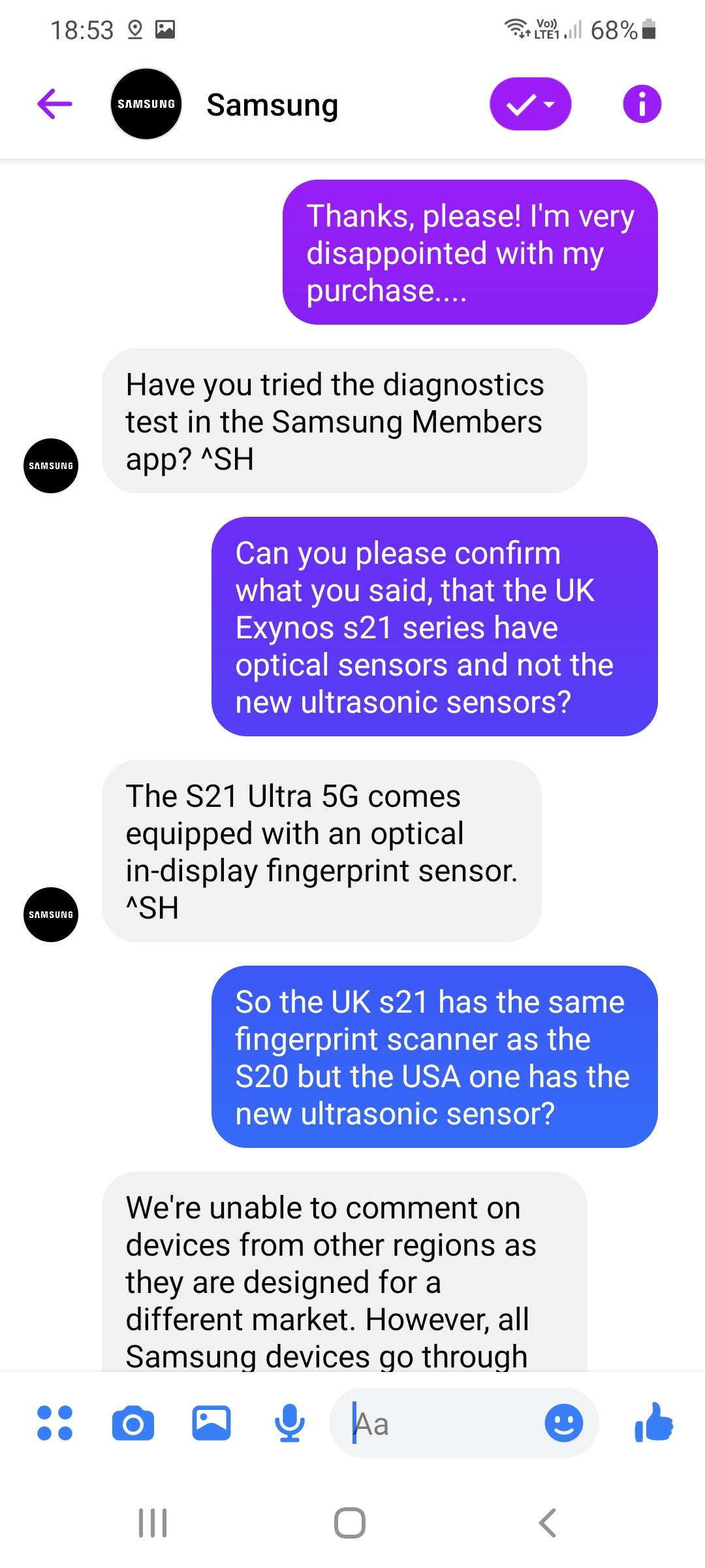 S21 Ultra (Exynos 2100) has a TERRIBLE fingerprint sensor/scanner same as  Note 10+ - Page 3 - Samsung Community