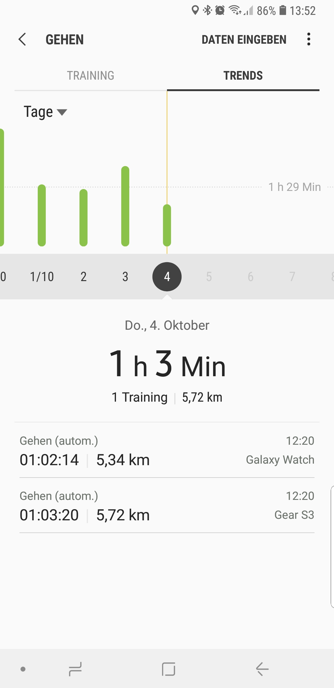Schrittzähler Galaxy Watch Samsung Community