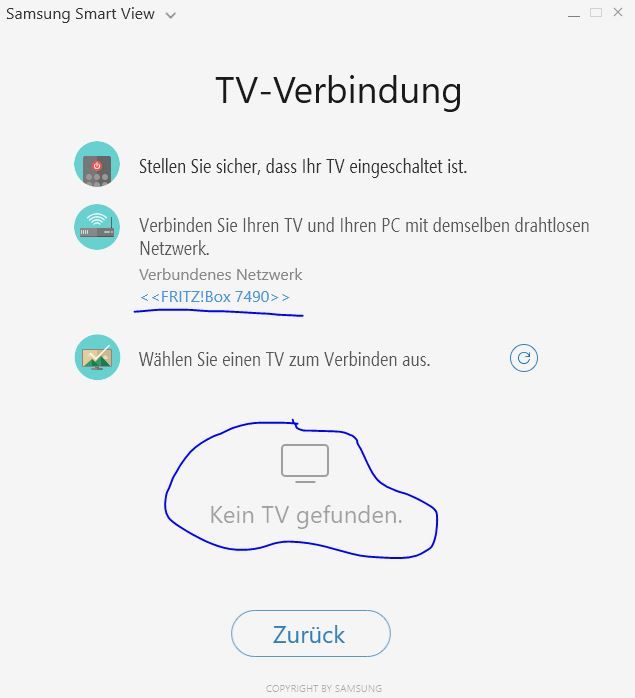 Smart View vom Windows 10 PC (WLAN) zu Samsung Smart TV (LAN) funktioniert  nicht - Samsung Community