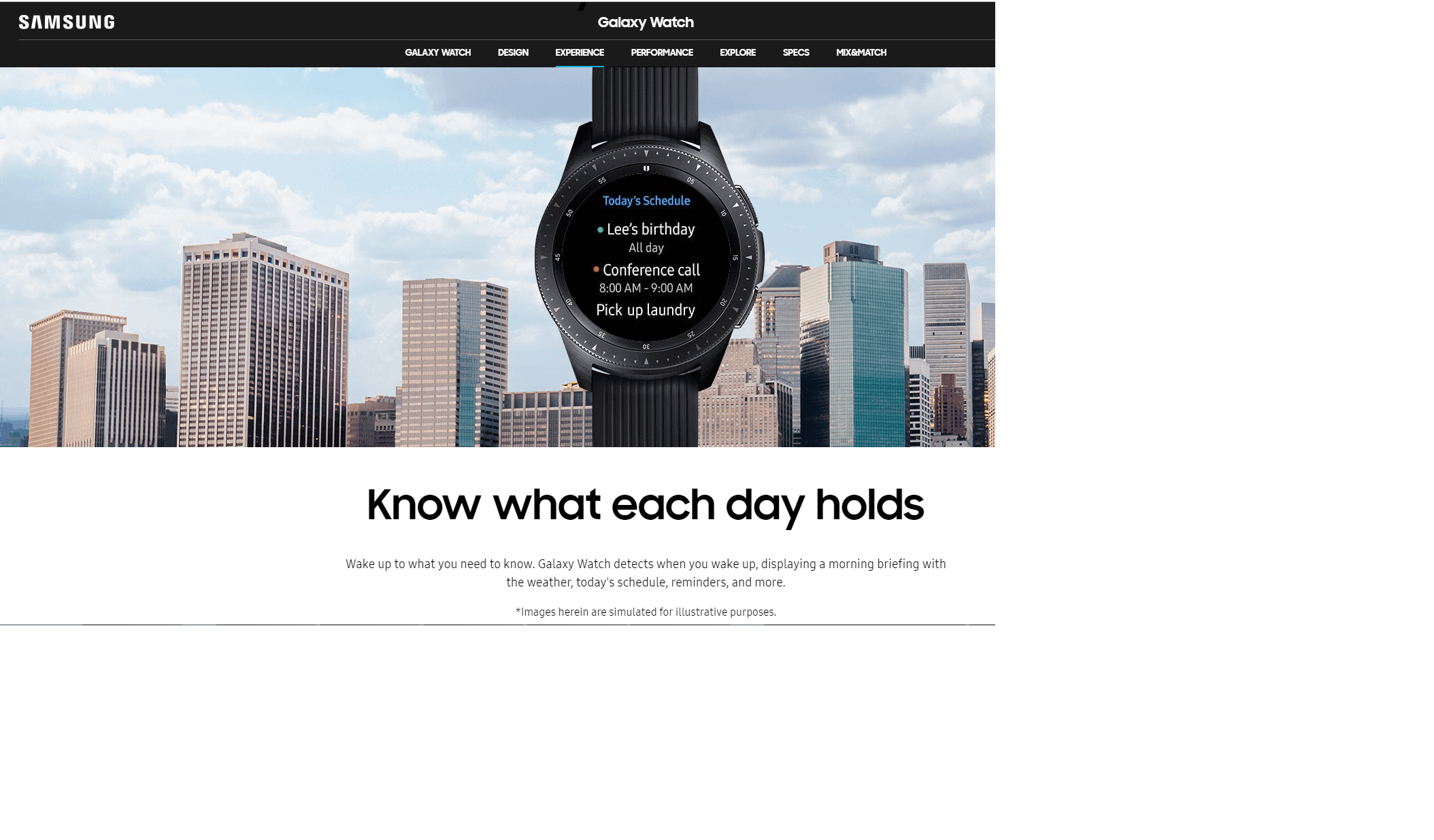 Samsung gear store daily briefing