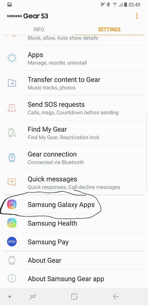 Samsung pay not showing in store gear app