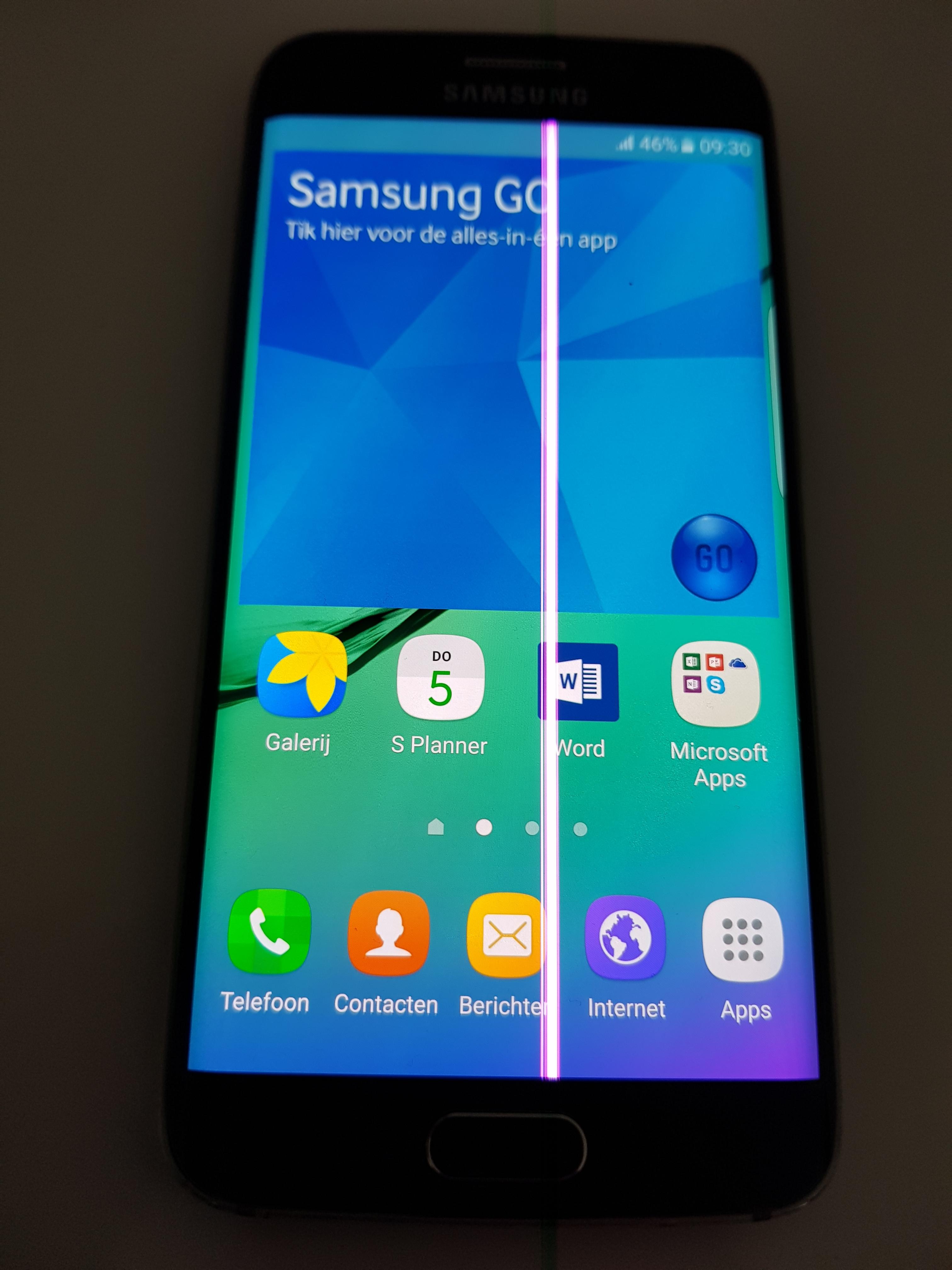 Samsung galaxy s6 edge met roze streep - Samsung Community