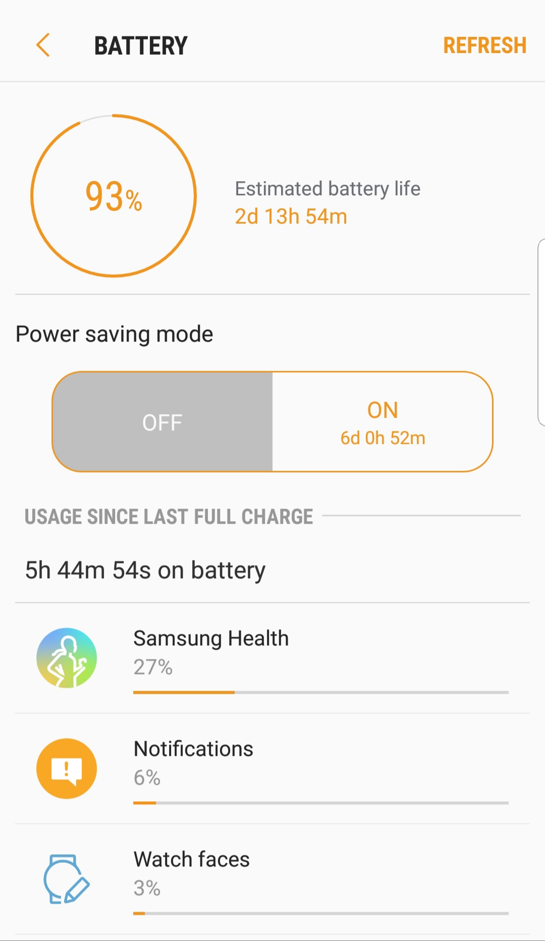 samsung gear sport battery drain